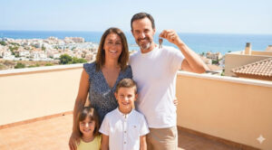 Families buying in Spain
